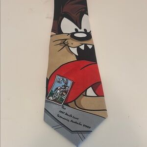 Warner Bros. Taz Tie - Red, Tan, Gray